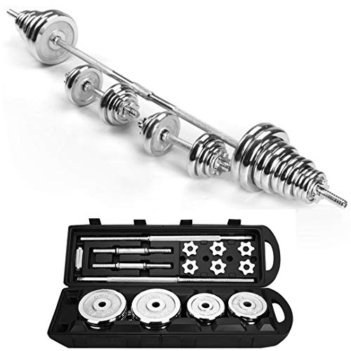 HADST 2021 New 110LBs Adjustable Dumbbells Barbell Gym Weights Set,Iron Steel Electroplating Barbell Plates, Home Gym Weightlifting Strength Training Equipment, for Workout Fitness