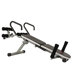 Sunny Health & Fitness Invert Extend N Go Back Stretcher Bench with 350lb High Weight Capacity and Adjustable Stretch and Height Settings , Black
