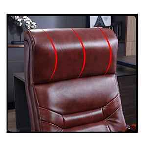 XZBXGZWY Boss Chair with Footrest and Cowhide Backrest