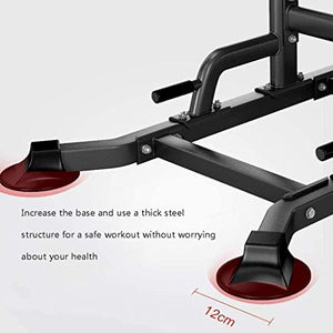 Power Tower Home Strength Training Fitness Workout Station Heavy Duty Power Tower Pull Up Bars Pushup Stands Multi-Function Strength Training Equipment Children Pull-ups, (Color : Black)