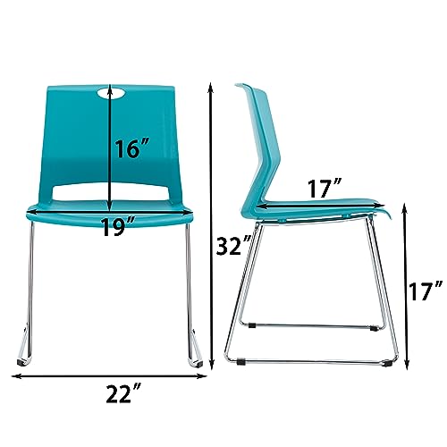 Sidanli Blue Stacking Chairs - Set of 4