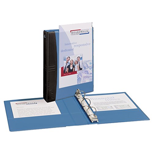 Avery Mini Comfort Touch View Binder with 1-Inch Round Ring, Holds 5.5 x 8.5-Inch Paper, Dusty Blue, 1 Binder (17347)