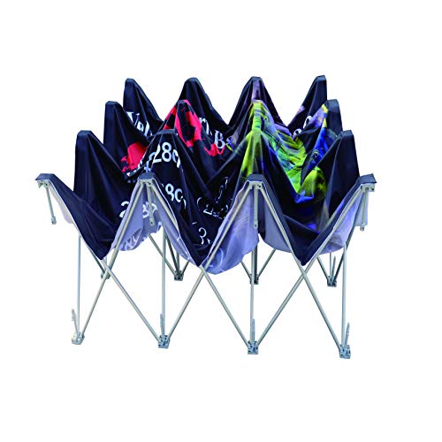 Tension Fabric Straight Pop Up Display Stand 8'x10' (3x4) Trade Show Backdrop Booth Display Frame with Carrying Padded Bag (ONLY Hardware）