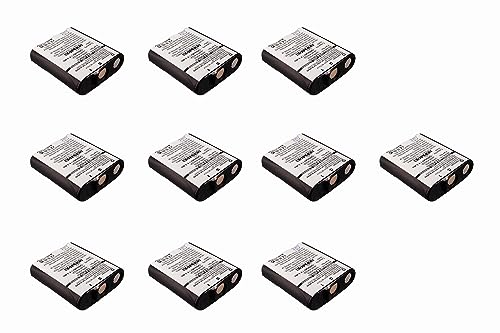 XSPLENDOR 10 Pack Battery for Radio Shack & SANYO GES-PCF10 GE TL-26400 HHR-P402 Type 30