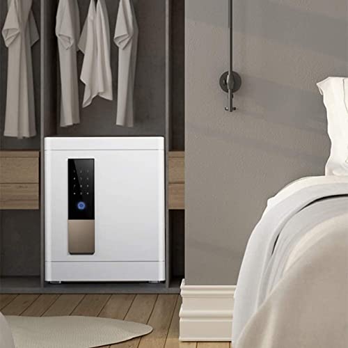 Jiaong Smart Alarm Safe,Digital Fingerprint Password Anti-Theft Safes Deposit Box,Bedside Cabinet Safes,Automatic Door Opening,Perfect for Home Office Hotel Business Jewelry Cash Use Storage