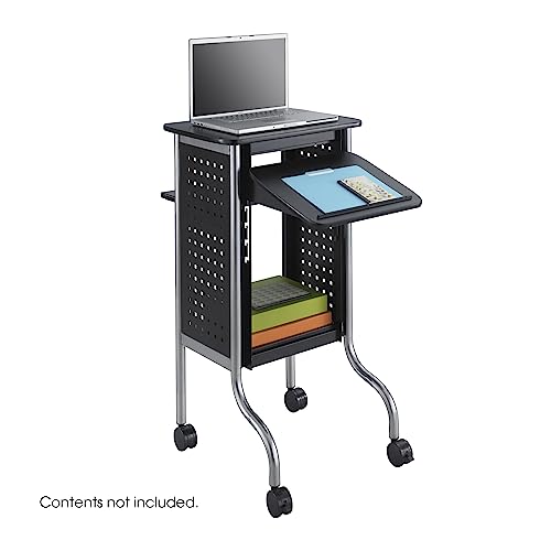 Safco Scoot Presentation Cart, Black