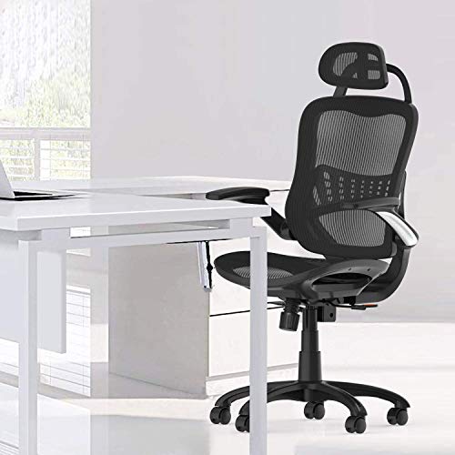 Ergonomic Office Task Chair,Desk Chair, High Back Executive Home Office Desk Chair with Arms Adjustable Height Back Lumbar Support Mesh Heavy Duty
