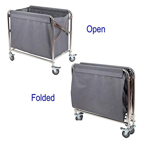 GagalU Folding Linen Cart with Universal Brake Wheel