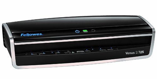 Fellowes Venus 2 125 Laminator with Pouches Kit, Black/Silver, 5.1" x 21.3" x 8.2