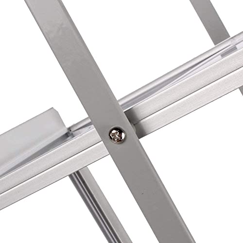 6-Tier Folding Literature Brochure Display Rack Aluminum Case Catalog Rack Silver - Free Size