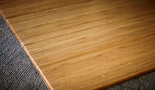Anji Mountain AMB24005W Wood Chair Mat with Lip, Natural, 47x51, 8mm Thick