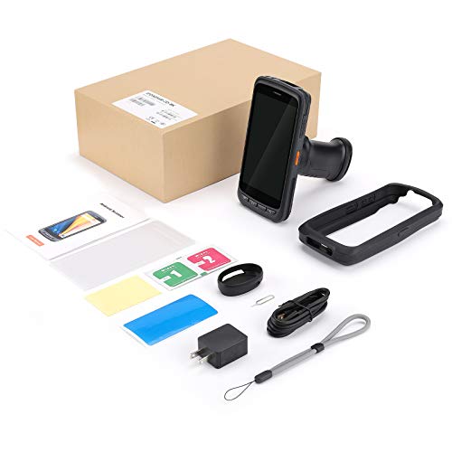 Android Barcode Scanner Pistol Grip MUNBYN Handheld with Zebra 2D/QR/1D Scanner, IP65 Rugged, 4G WiFi GPS Mobile Computer, 5.2'' Touch Screen for Warehouse Inventory Management