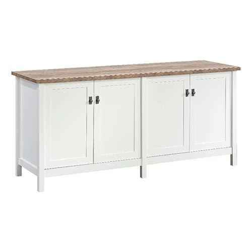 Sauder White Finish Storage Credenza