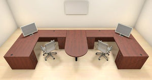 UTM Furniture Modern Executive Office Workstation Desk Set, CH-AMB-S51