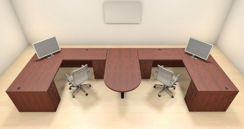 UTM Furniture Modern Executive Office Workstation Desk Set, CH-AMB-S51