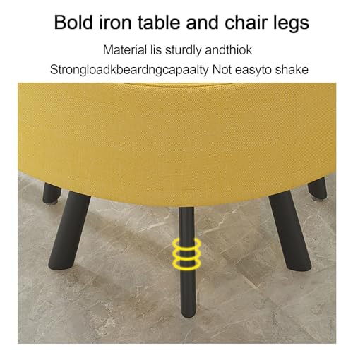 BYJSJY 5-Piece Round Dining Table and Chairs Set - Cafe Balcony Living Room Furniture