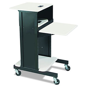BALT 89759 Adjustable Presentation Cart, 18w x 30d x 40-1/4h, Black/Gray