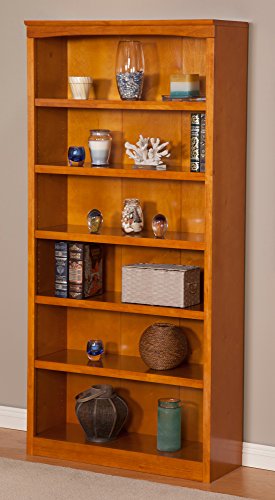 Atlantic Furniture Harvard Book Shelf, 72Inch, Caramel Latte