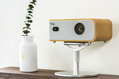 PIQS Q1 Home 4D Auto Keystone Pico Projector Bundle with Portalbe Projector Stand- Silver