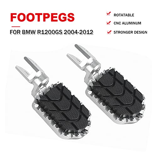 CORCI Motorcycle Foot Pegs for BMW R1200GS 2004-2012 - Adjustable Aluminum Footrests