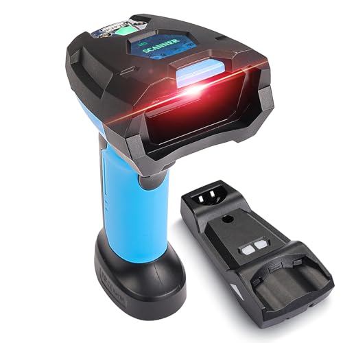 MUNBYN Ultra-Rugged Barcode Scanner - Heavy Duty IP68 1D/2D QR Waterproof Wireless Reader