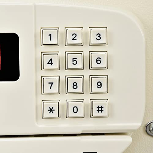 Hotel Safe Electronic Lock w/Card Slot, Keyed Differently, Off White, 18"Wx15"Dx9"H