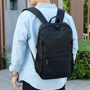 Backpack USB Charging Backpack Men's Casual Notebook Multifunctional Backpack Men's Carrying Case (Color : B, Size