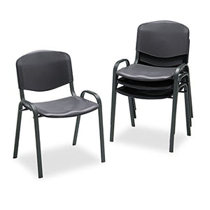 Safco Stacking Chairs in Black (Set of 4)