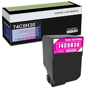 1 Pack Compatible 74C0H30 Toner Cartridge Replacement for Lexmark CS720 CS720de CS720dte CS725 CS725de CS725dte CX725 CX725de CX725dte Printer Cartridge (Magenta).