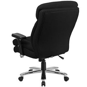 Flash Furniture HERCULES Series 24/7 Intensive Use Big & Tall 400 lb. Rated Black Fabric Executive Swivel Chair with Lumbar Knob