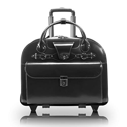 McKleinUSA ROSEVILLE 96645 Leather Fly-Through™ Checkpoint-Friendly Detachable-Wheeled Ladies' Briefcase