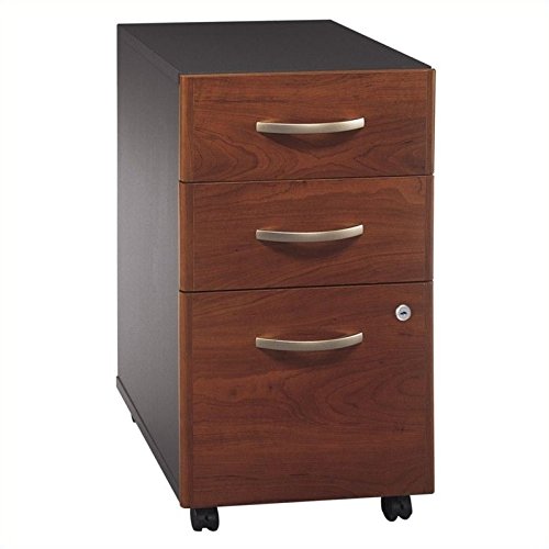 Bush Business Series C 3-Piece Right-Hand Bow Front Desk Set in Hansen Cherry