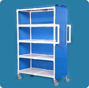 IPU Jumbo Deluxe Linen Cart with Four Shelves