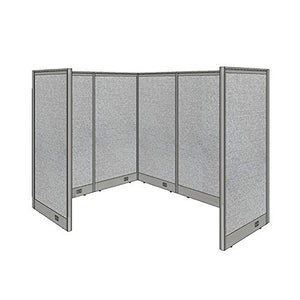 G GOF 1 Person Workstation Cubicle (5'D x 6'W x 4'H) - Office Partition & Room Divider