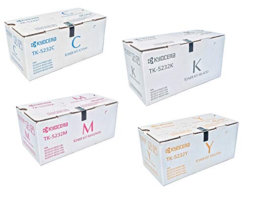TK5232K 1T02R90US0 Genuine Kyocera Toner Value Pack, B/C/M/Y