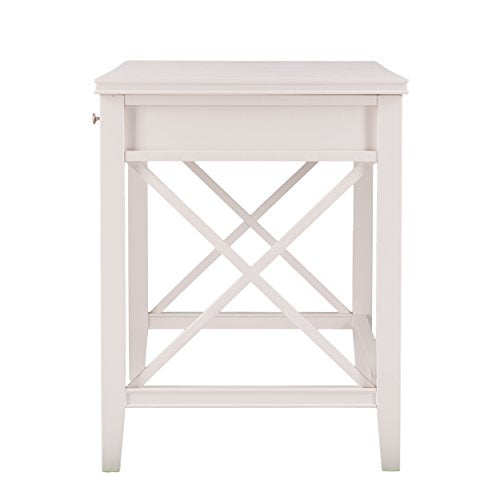 Furniture HotSpot - White Writing Desk - Farmhouse Style - 48" W x 24" D x 30.75" H