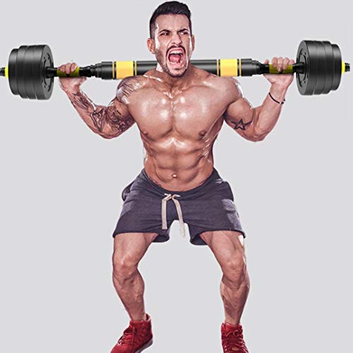 AT-X Adjustable Dumbbell Pair, Dumbbell Combination Environmental Dumbbell Barbell with Bar for Adults Home Fitness Equipment, Strength Training, Weights Dumbbells Set (Yellow) (88 LB)