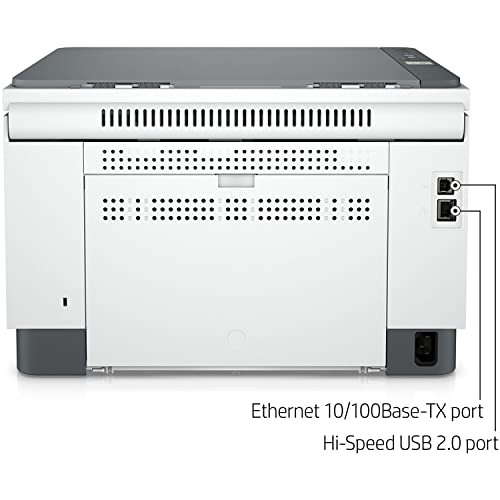 HP Laserjet MFP M234dweA All-in-One Wireless Monochrome Laser Printer with Scanner and Copier for Home Office, Gray - 30 ppm, 600 x 600 dpi, 8.5" x 14", Auto Duplex Printing, Cbmou Printer Cable