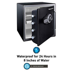 SentrySafe SFW123CU Fireproof Waterproof Safe with Dial Combination, 1.23 Cubic Feet, Black