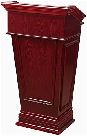 None Standing Lectern Podium Solid Wood Conference Reception Desk