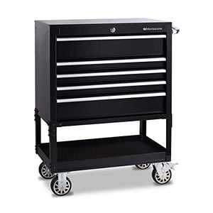 Montezuma 30" 5-Drawer Rolling Tool Organizer Metal Storage Utility Cart