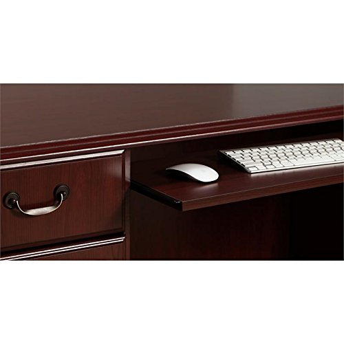 kathy ireland Home by Bush Furniture BNT011CS Bennington L Shaped Desk, Lateral File Cabinet and Bookcase, Harvest Cherry