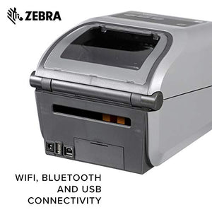 Zebra - ZD420c Ribbon Cartridge Desktop Printer for Labels and Barcodes - Print Width 4 in - 300 dpi - Interface: Wifi, Bluetooth, USB - ZD42043-C01W01EZ