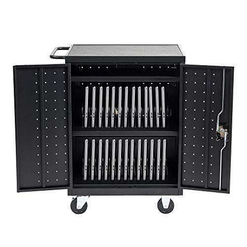 EZ Charge Mobile Charging Cart for iPads, Chromebooks, Laptops - 30 Device, Surge Protection