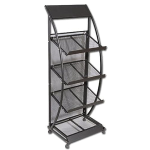 IxapA Commercial Magazine Racks Holder Floor-Standing - Black