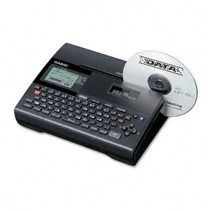 Casio® CW-K85 Stand-Alone or PC Compatible Disc Title Printer LABELMAKER,CD DISC PRT,BK