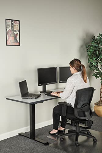 Alera Electric Adjustable Table Base, 2-Stage, Black, 48-72w x 24-36d x 27.5-47.2h