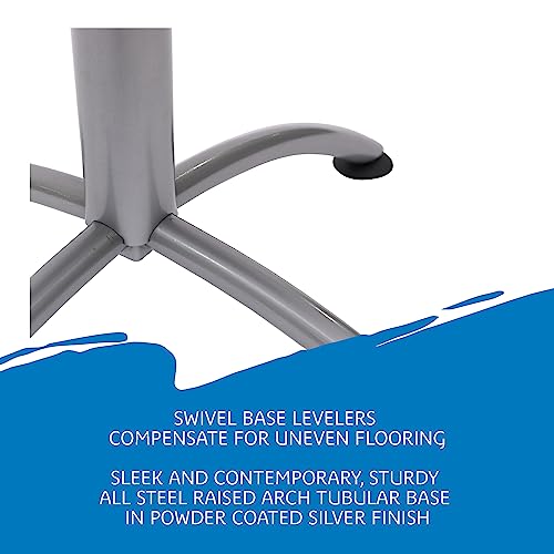 Iceberg CafeWorks Cafe Table, Graphite Granite, Steel Base - 36” x 36” x 29” H