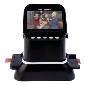 EXQST Digital Film and Slide Scanner with 5" LCD Screen, Converts 35mm Negatives and Slides to Digital JPEG - Photo Convertor