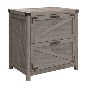 Bush Furniture Kathy Ireland Home 2-Drawer Lateral File Cabinet, Restored Gray, 29-Inch